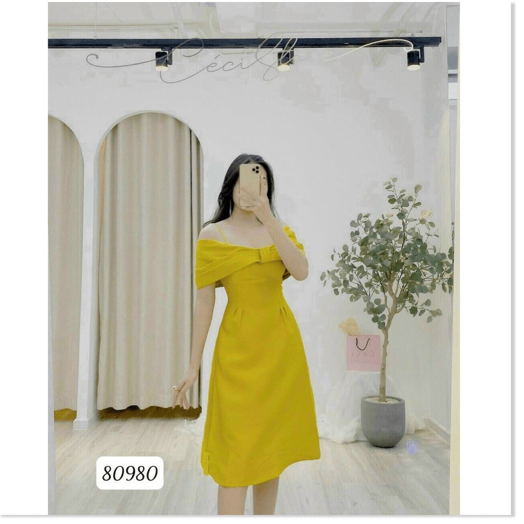 ĐẦM FORD MÀU VÀNG DÁNG XÒE XINH XẮN,SANG TRONG THỜI TRANG KOKO MI