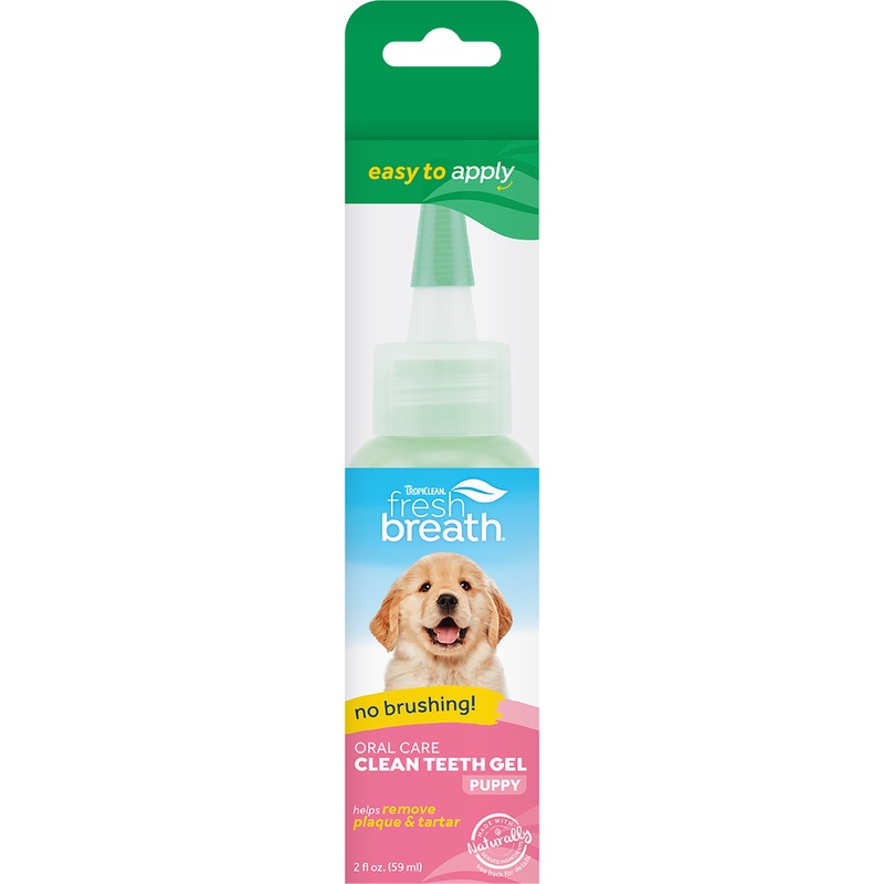 Gel vệ sinh răng miệng cho Chó con TropiClean Fresh Breath Oral Care Clean Teeth Gel for Puppies, 2 fl. oz.