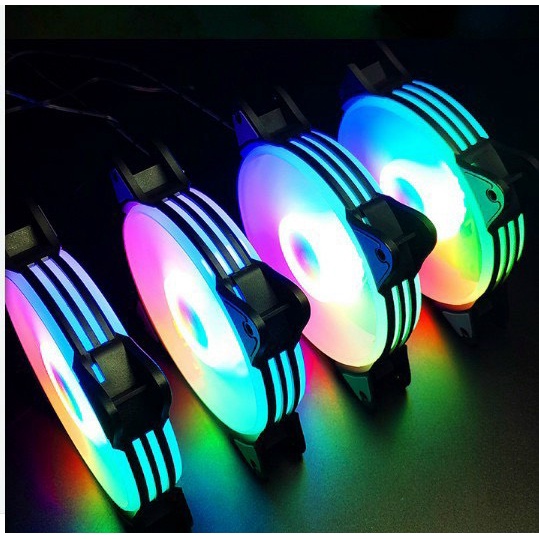 Quạt Tản Nhiệt, Fan Case Fan Led RGB 12cm, Cắm Trực Tiếp Chân Molex 4Pin