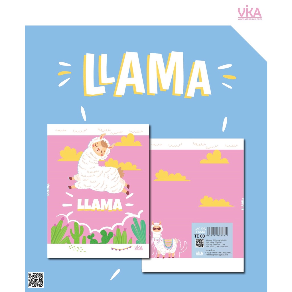 Tập Học Sinh Vika: LLama 200 Trang