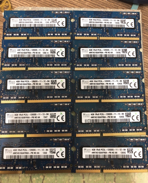 Ram Ddr3 4gb bus 1600 PC3L Laptop, hàng tháo máy Mỹ.