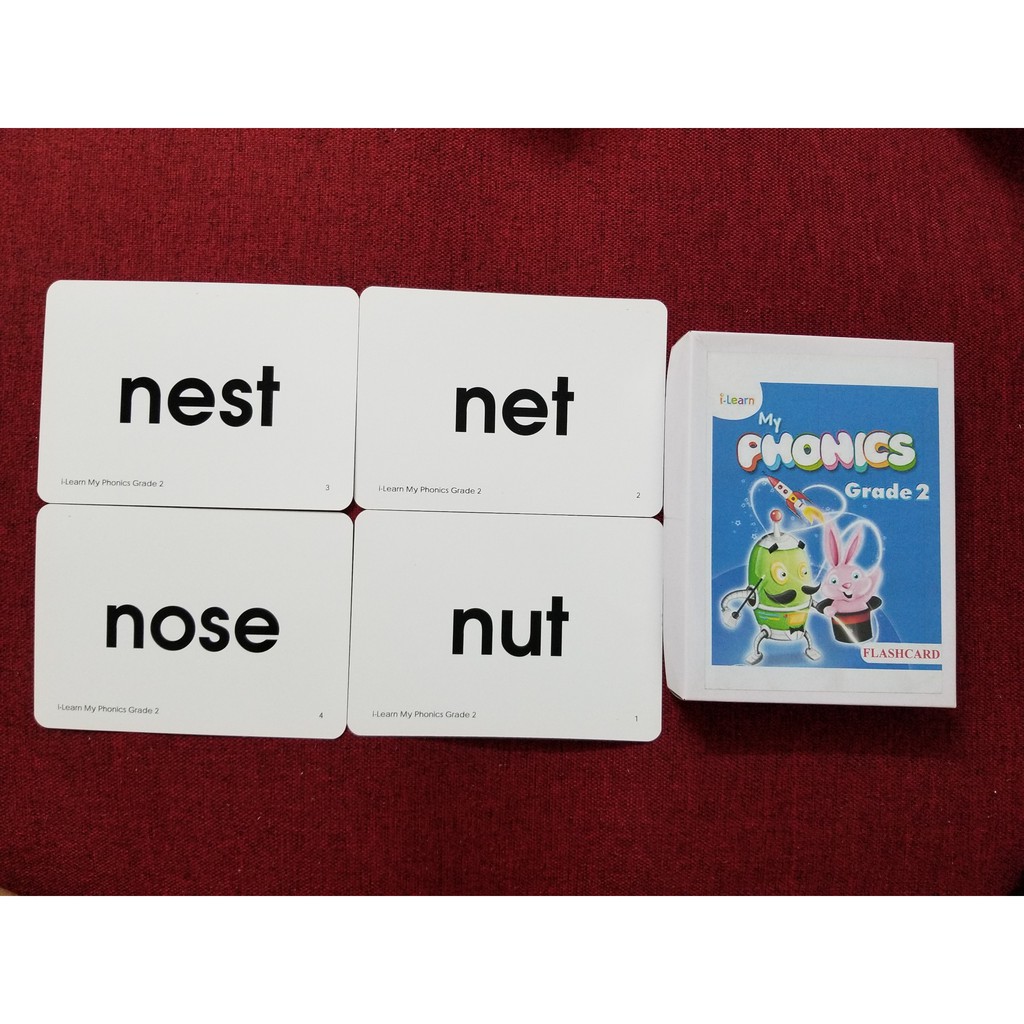 Flashcard I Learn My Phonics Grade 2 (A5 - in 2 mặt)