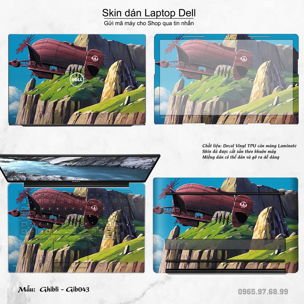 Skin dán Laptop Dell in hình Ghibli film (inbox mã máy cho Shop)