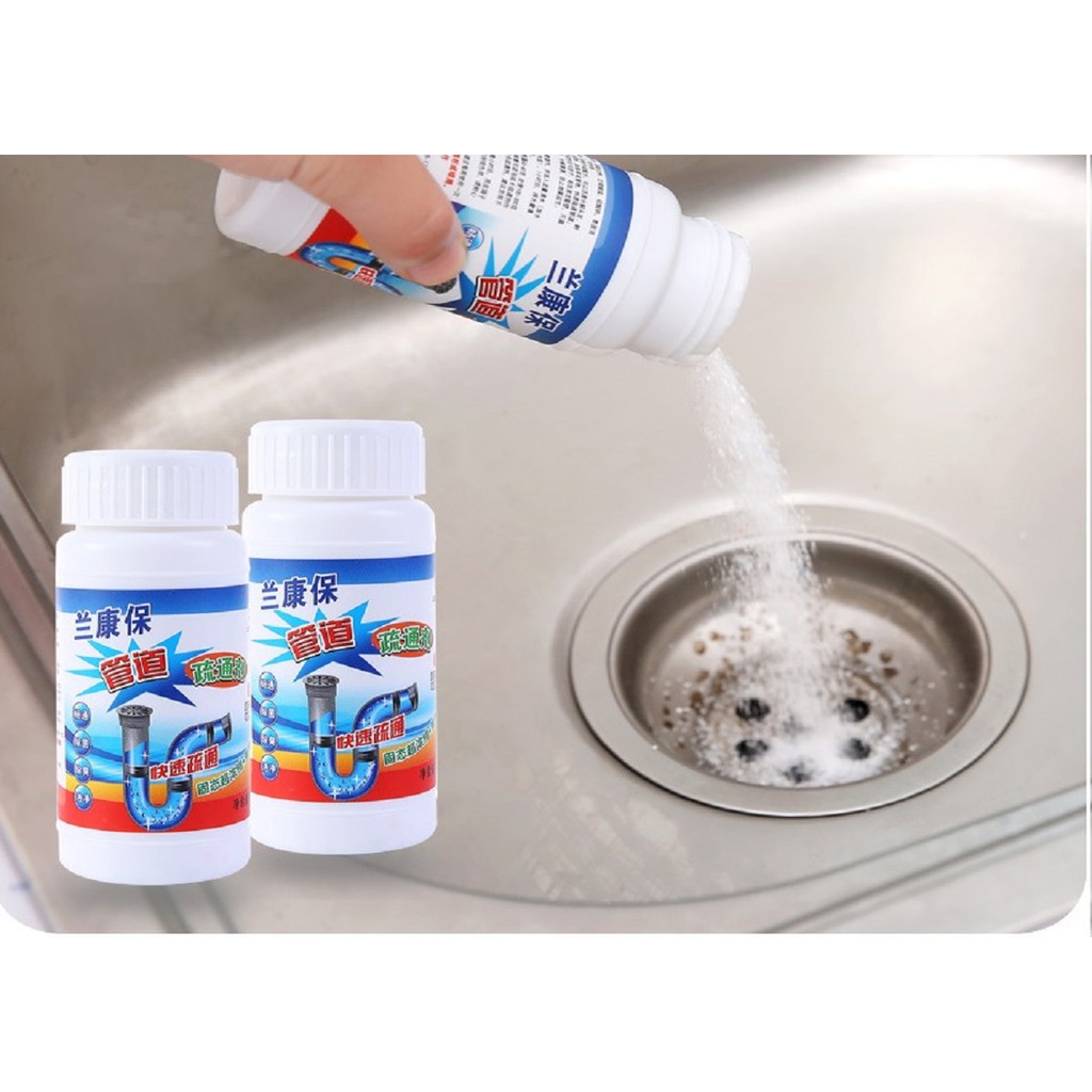 [FREESHIP] Chai bột tẩy vệ sinh ống nước, bồn rửa tiện lợi cho mọi gia đình (chai đỏ)