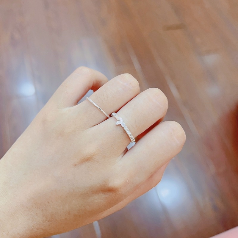 Nhẫn nữ bạc nguyên chất họa tiết thiên nga tinh tế, thanh lịch SUN564 Lavesta