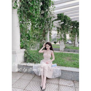 ĐẦM REN XOÈ HAI DÂY (KÈM VIDEO HÌNH THẬT)