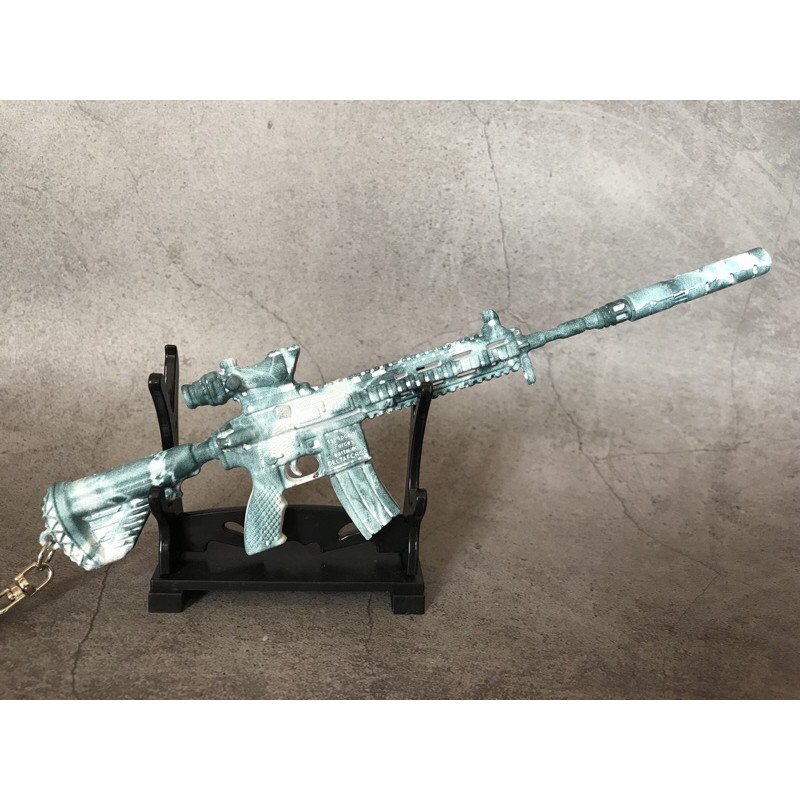 💥 MÔ HÌNH MÓC KHOÁ PUBG M416 BĂNG GIÁ ICE TẶNG KỆ TRƯNG BÀY 19CM⚡️