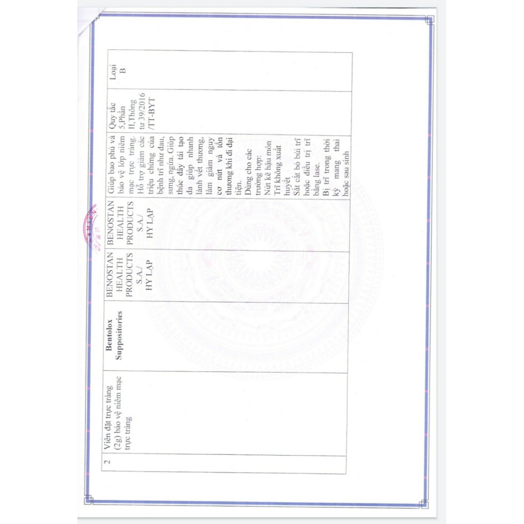 Gel Bôi Trĩ BENTOLOG film forming emulsion - Typ 50 ml