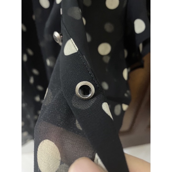 Áo sơ mi tay ngắn chấm bi KellyBui auth chính hãng