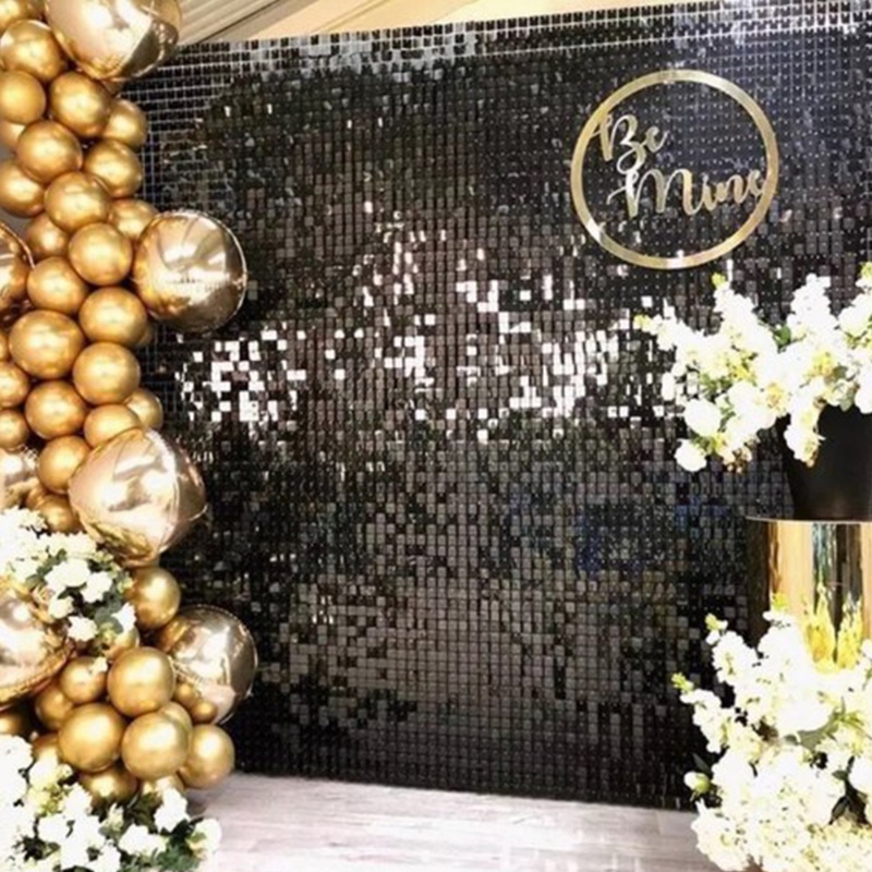 Rèm Cửa Phông Nền Kim Tuyến Lấp Lánh 2M Dùng Trang Trí Tiệc Cưới / Sinh Nhật