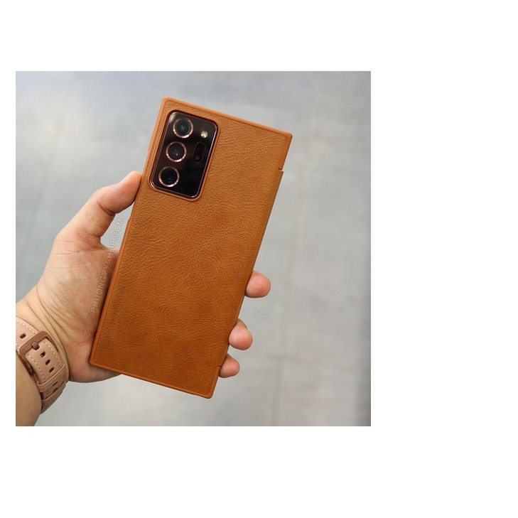 Bao da xịn Nillkin QIN hàng da thật cho điện thoại Samsung Galaxy Note 20,Samsung Galaxy Note 20 Ultra