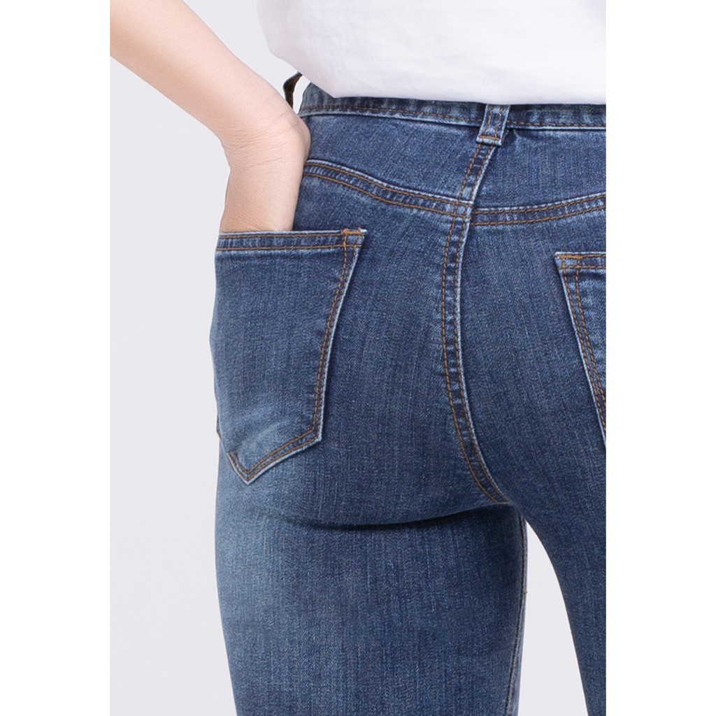 91 Aninetyone - Quần jeans nữ ống loe 011 (Xanh)