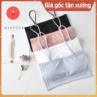 Áo bra nữ áobra len gân tăm đẹp quây 2 dây cao cấp