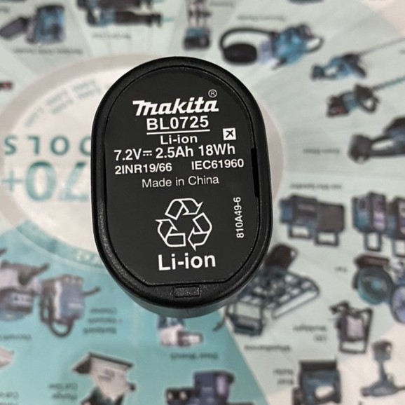 Pin Lion makita BL7010 7.2v nhận sạc zin. BN.