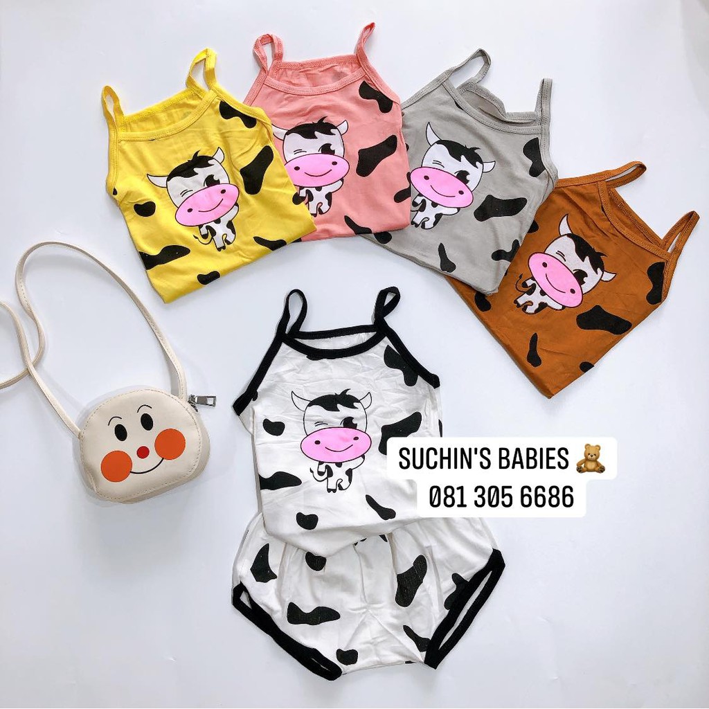 Bộ 2 dây bò sữa cho bé ( quần chip ) BC0055 Suchin
