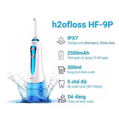 Tăm nước H2ofloss HF-9P phiên bản mới có bảo hành