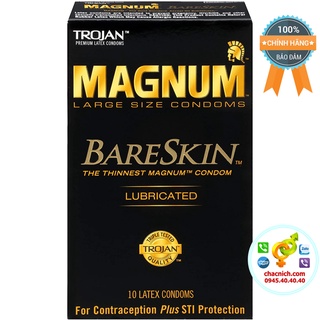 Bao mỏng nhiều g.e.l Trojan Magnum BareSkin 56mm