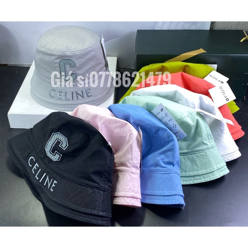 mũ cụp 2 tầng hàn quốc - nón vành bucket nữ thêu chữ HQ vnxk thời trang nữ