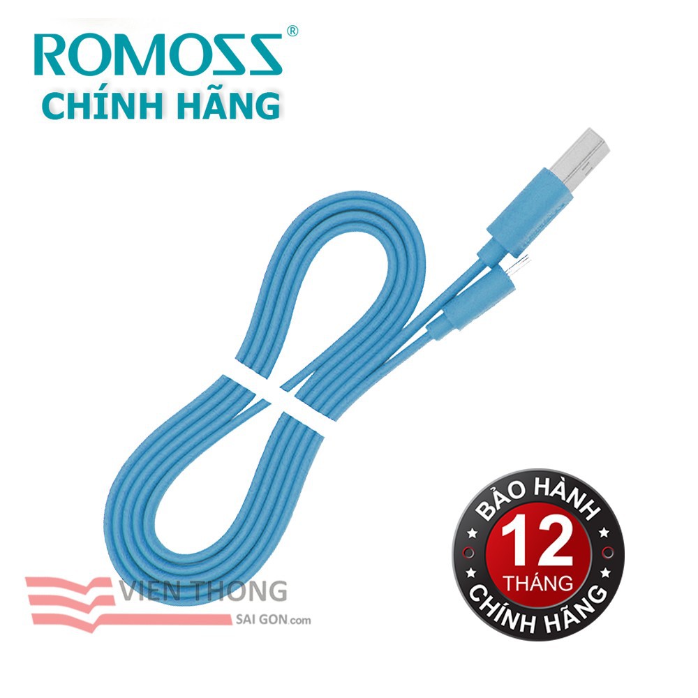 Cáp sạc micro-USB Romoss CB05f dài 1m (Xanh dương) - Hãng phân phối chính thức