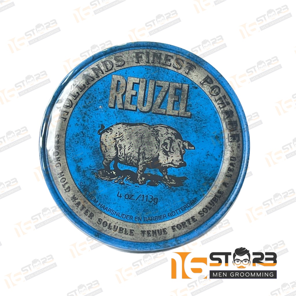 [Chính Hãng 100%] Sáp Vuốt Tóc Reuzel Blue Pomade Strong Hold Water