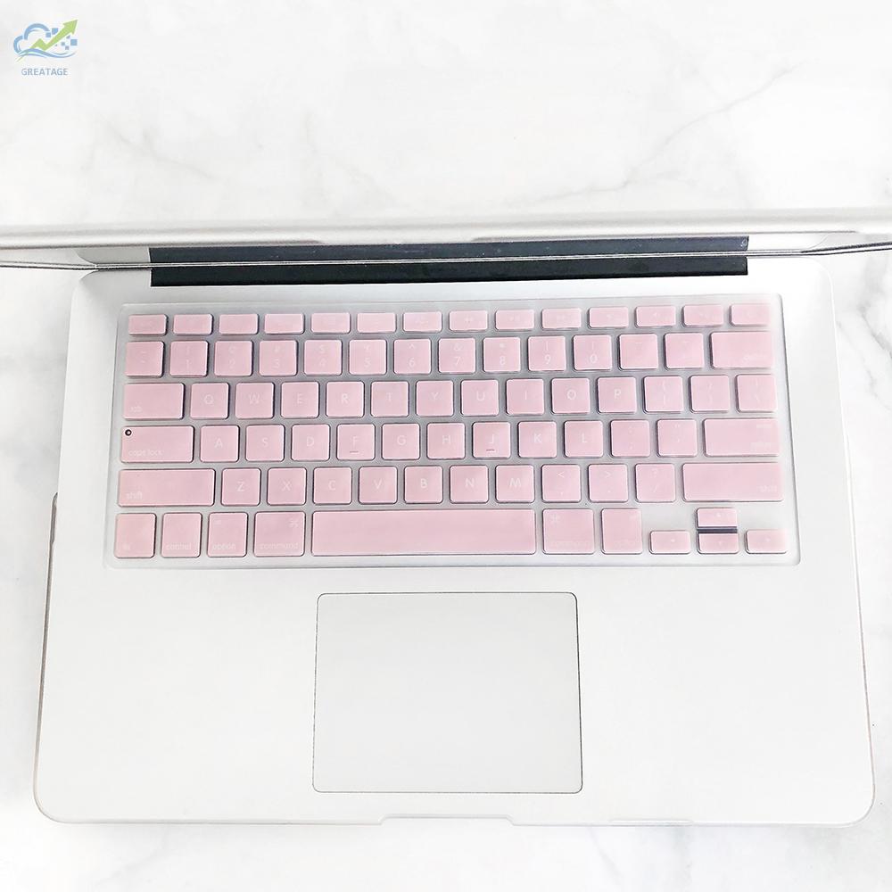 g☼TPU Keyboard Cover Dustproof Keyboard Protective Film Compatible with Apple MacBook Air 13.3 inch A1466/A1369 Pink