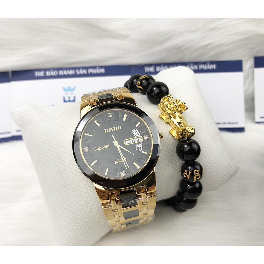 Đồng Hồ Mam Dây Đá Sapphire Ceramic Lịch Thứ Ngày + Thẻ Bảo Hành | BigBuy360 - bigbuy360.vn