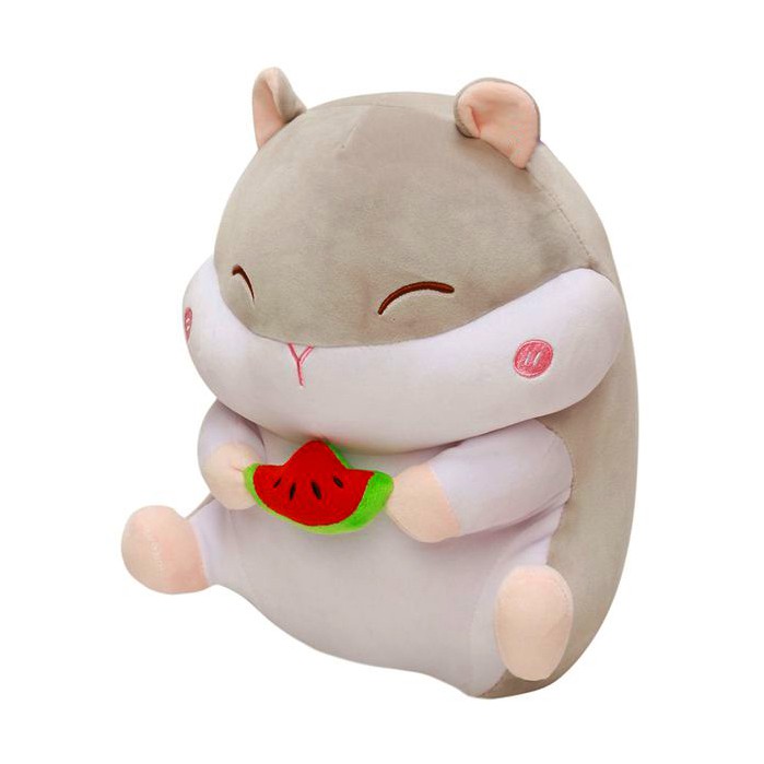 Gấu Bông Chuột Hamster Ăn Dưa Hấu Dễ Thương  Vải Miniso Siêu Mịn, Hàng Loại 1 Cao Cấp