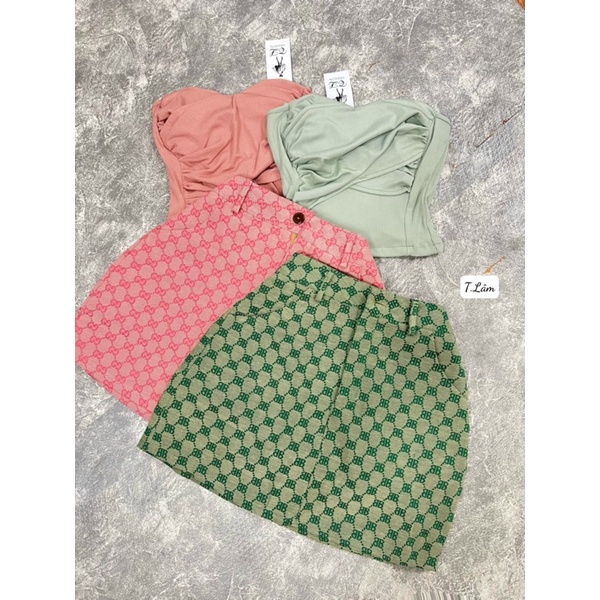 Sét Áo Cúp Ngực Mix Chân váy