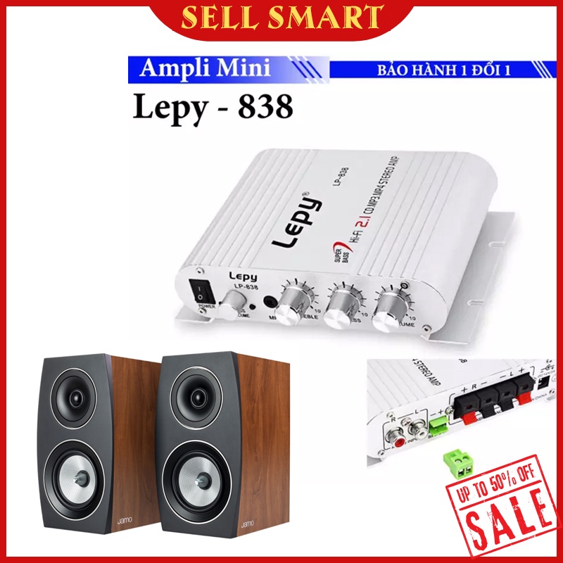 amly mini 838 amply mimi lepy 838 12v, âm ly karaoke cho âm bass sâu siêu hay, bảo hành 12 tháng 1 đổi 1