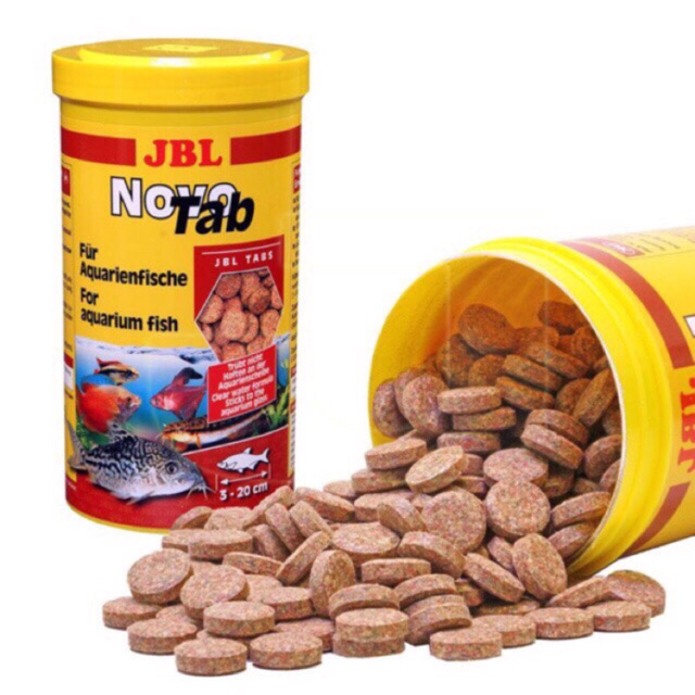 Viên Dán JBL NovoTab 150gr (400 viên) - Thức Ăn Viên Dán Dành Cho Cá Trong Hồ Thủy Sinh