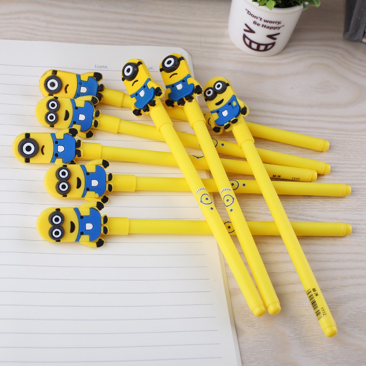 Bút mực nước Minion viết mực đen - Bút hoạt hình dễ thương Duashop