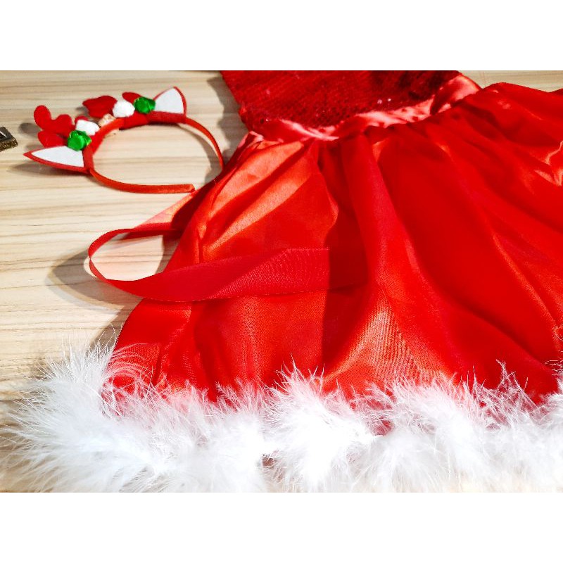 Đầm Noel kèm băng đô xinh cho bé