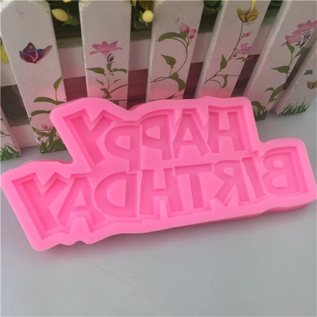 Khuôn rau câu 4D silicone Chữ HPBD lớn