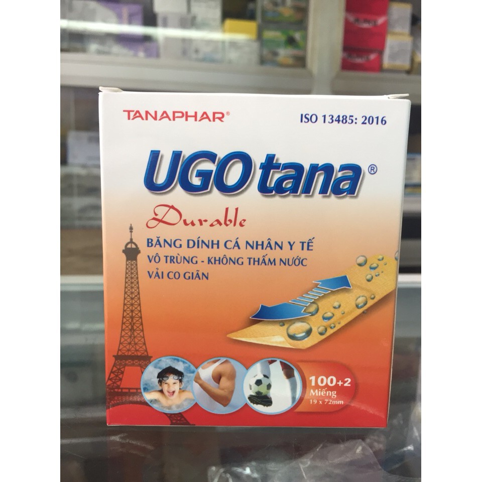 Băng dán cá nhân Urgo Tana - Hỗ trợ bảo vệ các vết thương nhỏ, vết trầy xước, rách da (Hộp 102 Miếng)