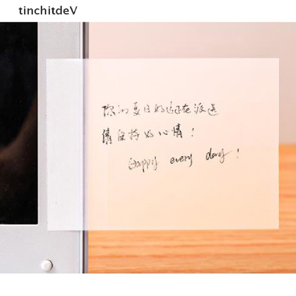 Bộ 50 Tờ Giấy Ghi Chú Trong Suốt Chống Thấm Nước Tiện Dụng