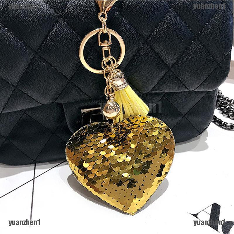 Móc Khóa Hình Trái Tim Đính Kim Sa Lấp Lánh