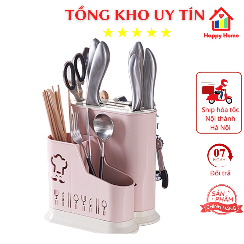 Hộp đựng đũa, ống đũa kết hợp đựng dao kéo đa năng nhựa Việt Nhật Happy Home