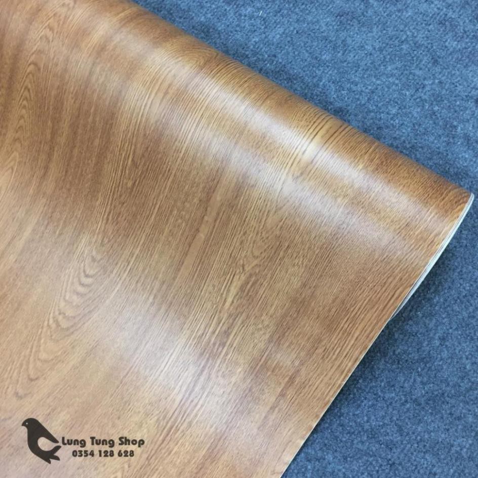 decal vân gỗ màu nâu ( vân gỗ nhỏ ) - giấy dán tường dán bàn tủ có sẵn keo