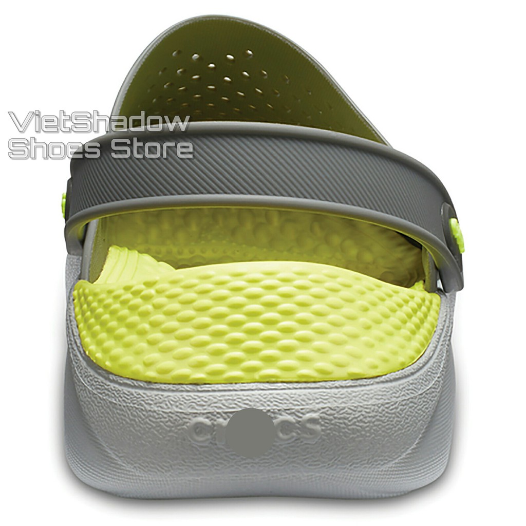 Dép bít đầu - Sục nhựa LITERIDE Unisex màu Xám/Xanh neon - Mã SP 204592