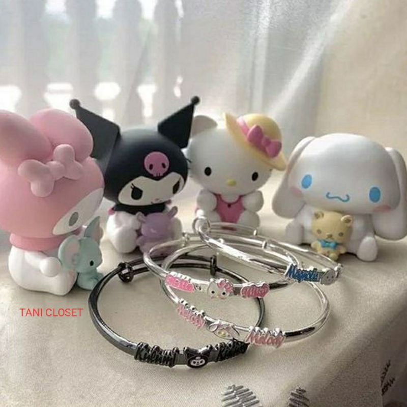 Vòng Đeo Tay Hoạ Tiết Hoạt Hình Sanrio Melody Cinnamoroll Kuromi