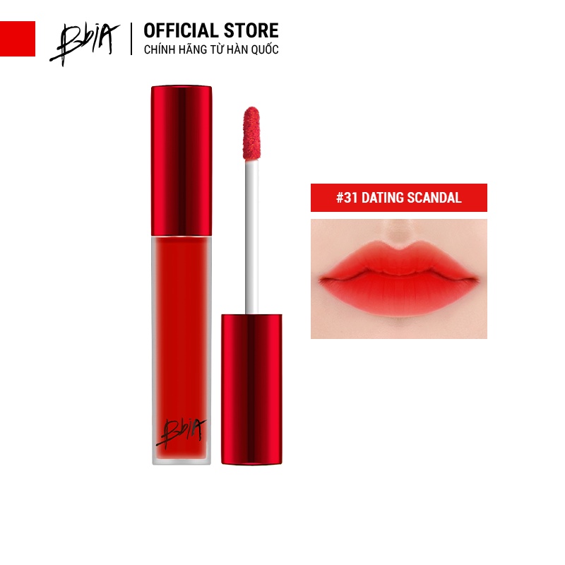 Son Kem Lì Bbia Last Velvet Lip Tint Version 7 RED SCANDAL (3 Màu) 5g - Bbia Official Store