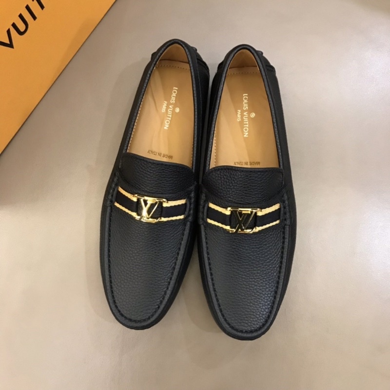 Giầy lười da nam mọi dây dù vàng mới nhất size 38-43