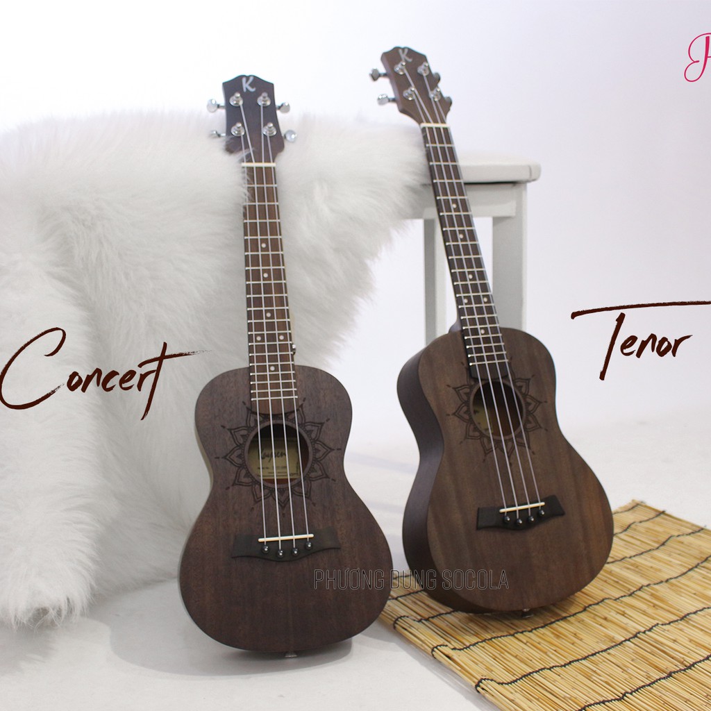 Đàn Ukulele Gỗ chính hãng Kaysen size Tenor - Brown