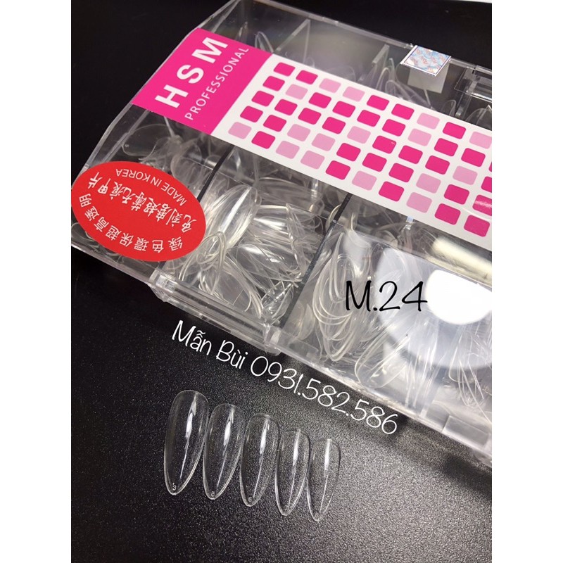 móng úp HSM- FOM BẦU- hàng loại 1- hộp đủ số 500 móng