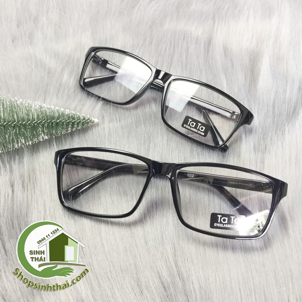 Mắt kính gọng nhựa màu đen vuông bầu cho cả nam nữ ( giá sỉ )
