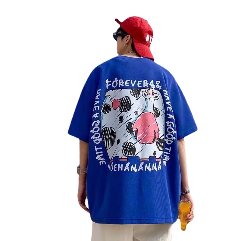 Áo Thun Dáng Rộng In Chữ Phong Cách Hip Hop Thời Trang Mùa Hè Cho Nam Và Nữ