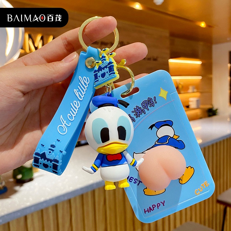 Móc Khóa Hình Vịt Donald Hoạt Hình Sáng Tạo Bằng Epoxy