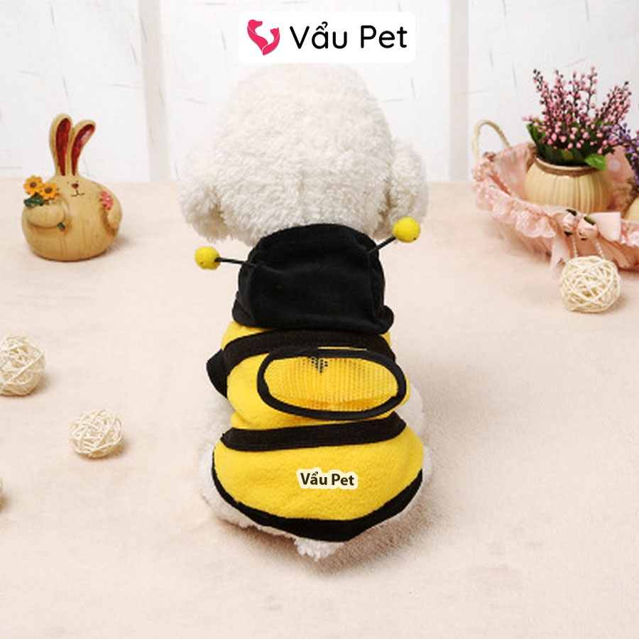 Áo cho chó mèo hình con ong - Quần áo cho chó poodle, con, lớn, mèo, thú cưng Vẩu Pet Shop