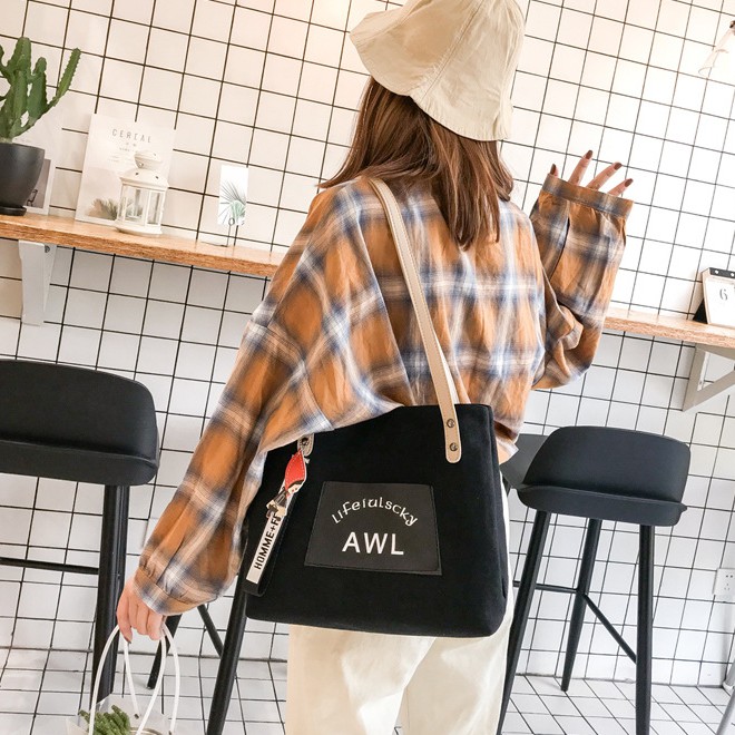 Túi Tote Đeo Chéo Unisex Nam Nữ Phong Cách Ullzzang - Túi Vải Canvas Giá Rẻ GN01