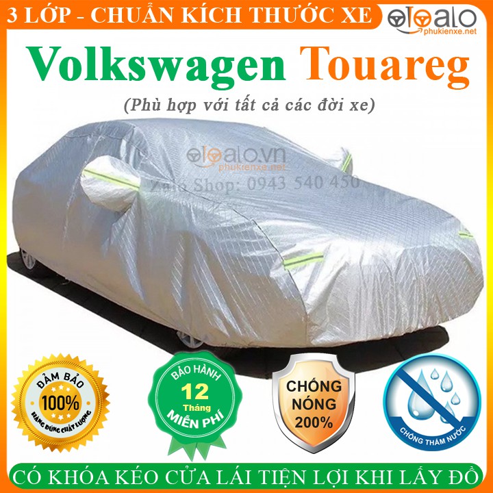 Bạt Che Nắng Xe Ô Tô Volkswagen Touareg Cao Cấp 3 Lớp Chống Nắng Nóng Chống Nước Mưa Chống Bụi | OTOALO